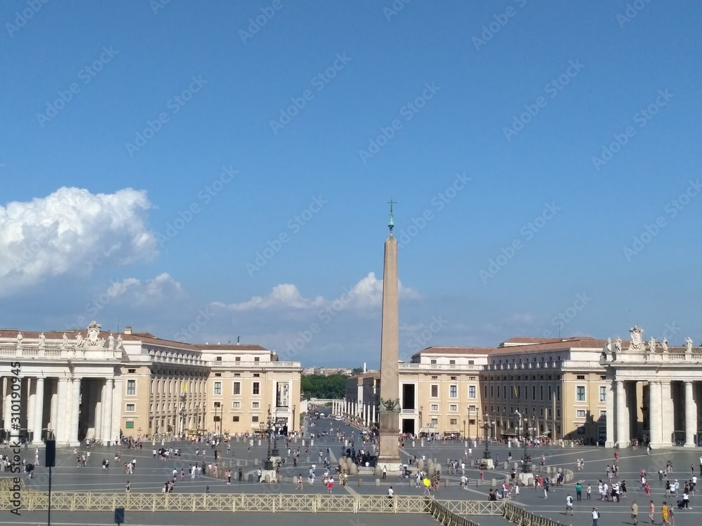 St. Peters square in vatican.Rome noon.