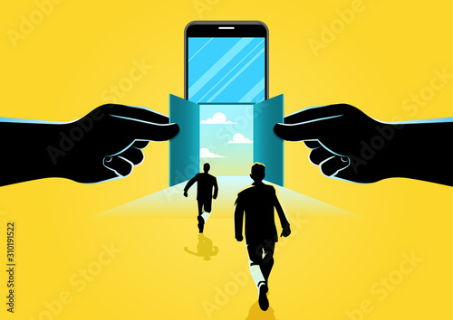 Smartphone open door