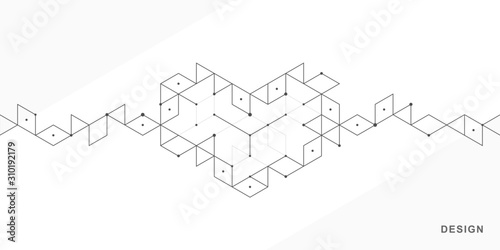 Abstract geometric technological background. Vector creative design.