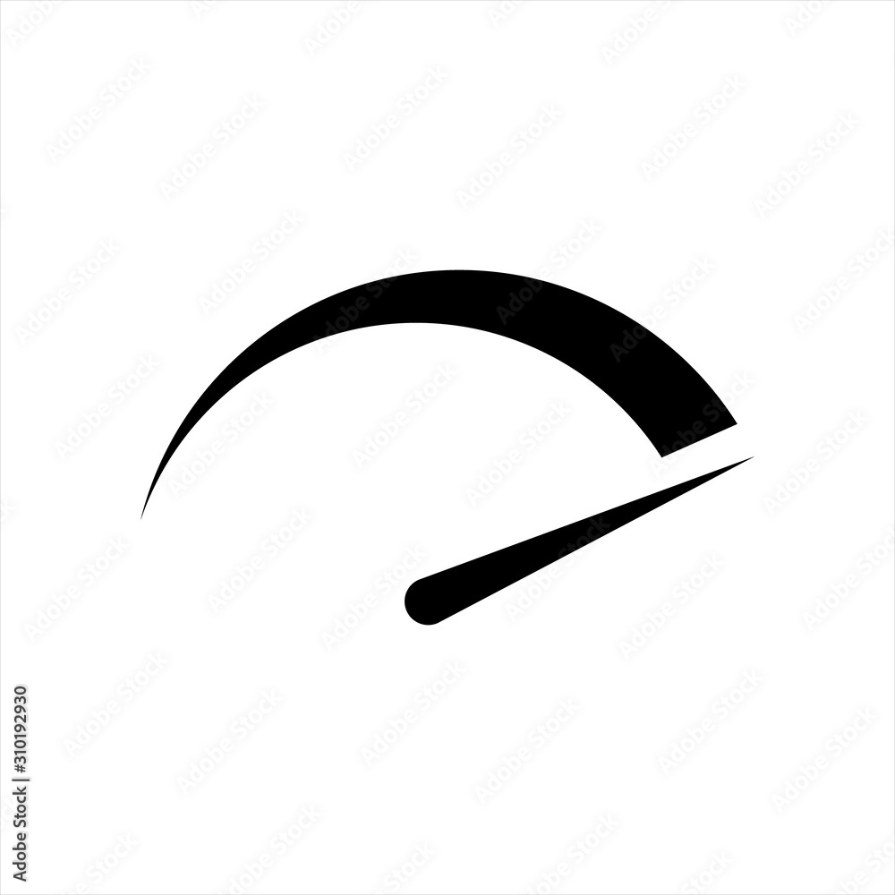 speedometer icon. black simple flat vector illustration eps10 isolated on white background speedometer icon. black simple flat vector illustration eps10 isolated on white background
