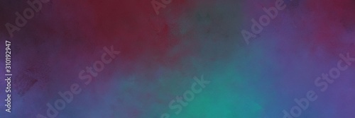 vintage abstract painted background with dark slate blue, teal blue and very dark magenta colors and space for text or image. can be used as header or banner