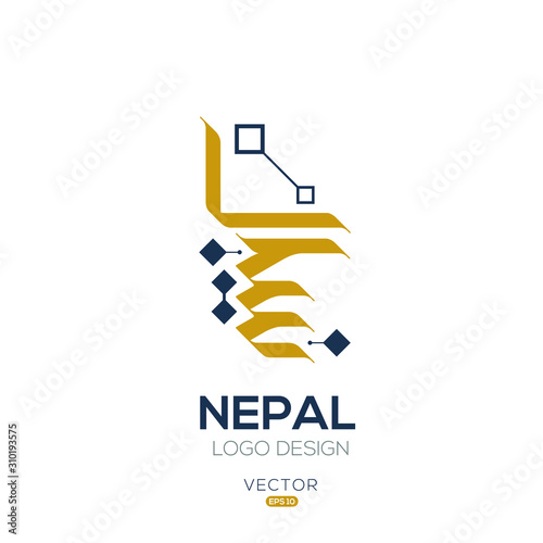 Creative Arabic typography Mean in English ( Nepal ) , Arabic Calligraphy  