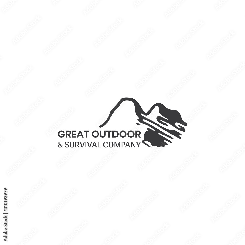 Outdoor Hill Logo, Camping Logo Vector, Business Logo, Company Logo Template