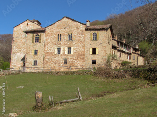 Rural cottage of Torello near Carona in the Swiss alps photo