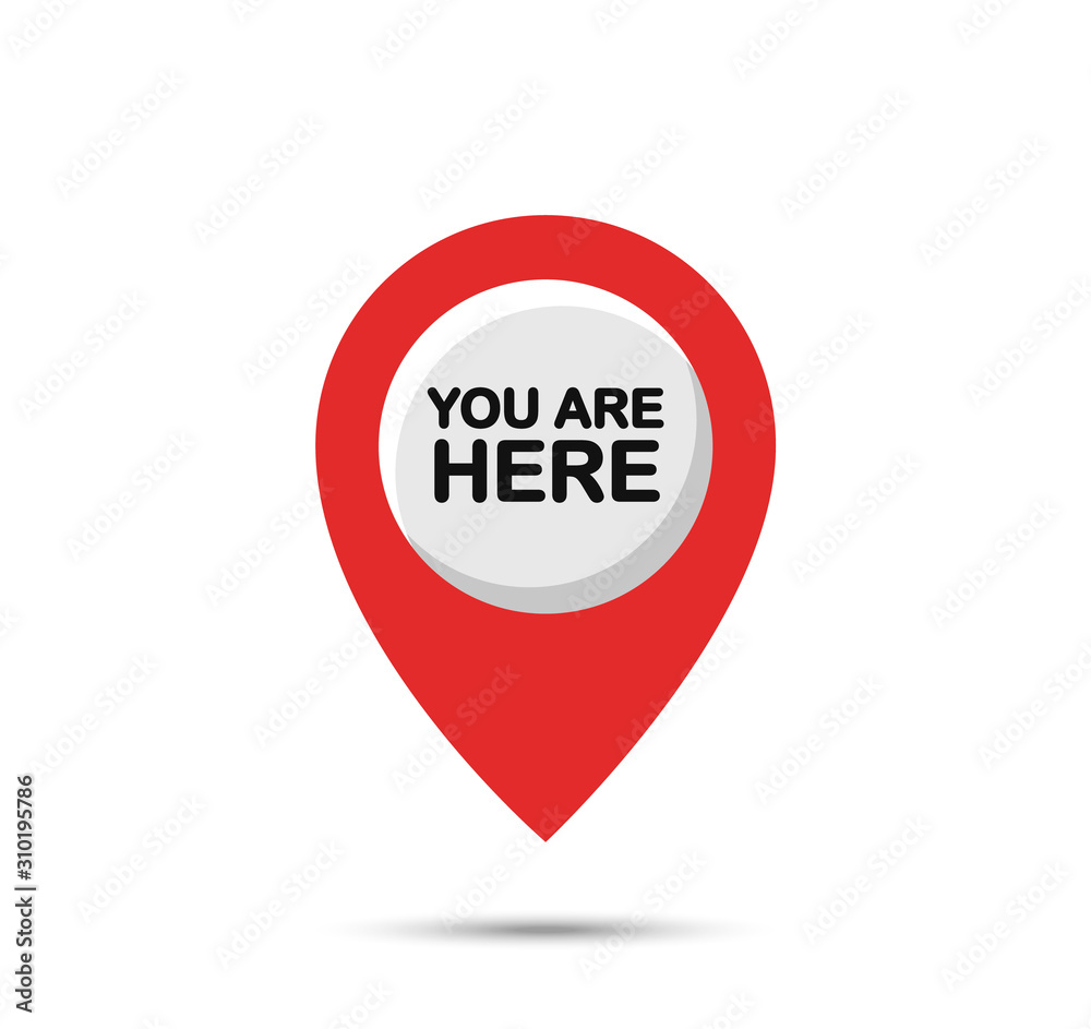 You are a here. Marker and pointer icon. You are a here. Marker and pointer icon.