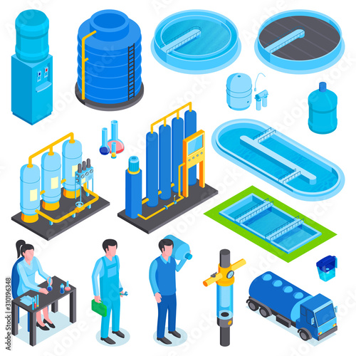 Isometric Water Purification Set