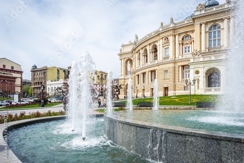 The fountain near Odessa national opera and ballet theater 
