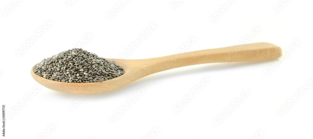 Chia seeds isolated on white background. Chia seeds isolated on white background.