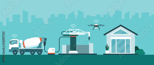 3D printed house and innovative construction industry solutions