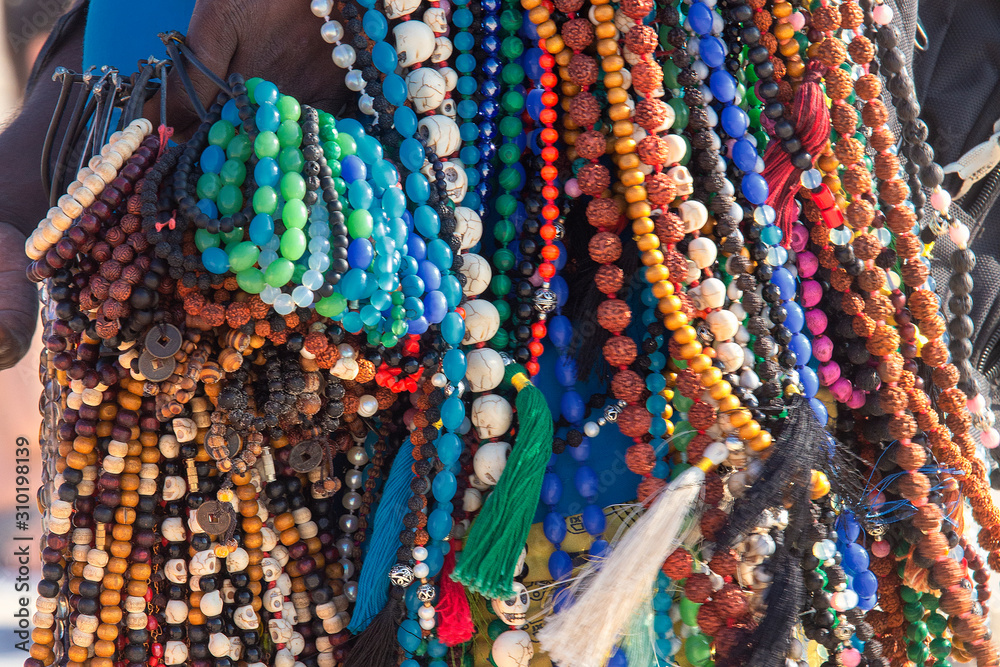 Beautiful souvenirs, beads beach trade Beautiful souvenirs, beads beach trade