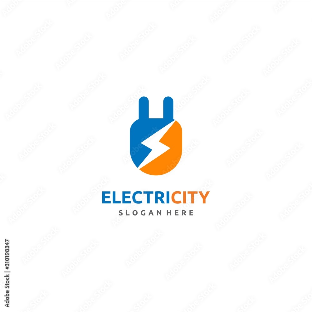Electricity Logo simple and templates modern