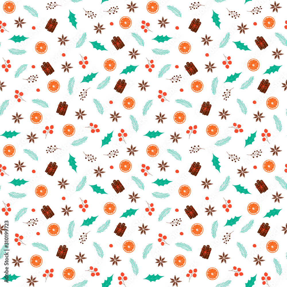 Seamless pattern with Christmas elements Seamless pattern with Christmas elements