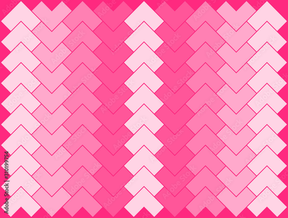 Pink chevron, herringbone L shape, zigzag pattern on pink background vector. Pink chevron, herringbone L shape, zigzag pattern on pink background vector.