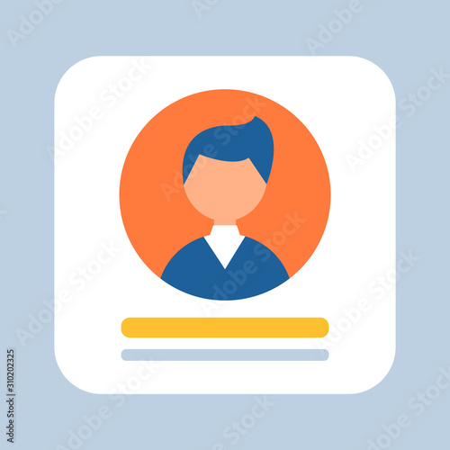 Business person represented on icon vector, businessman wearing formal suit, avatar of male working in various field, formalities squared banner flat style