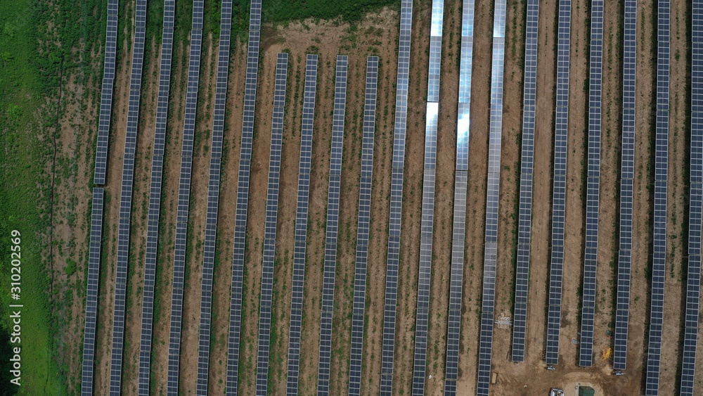 Obraz premium Solar Panel Farm (Drone)