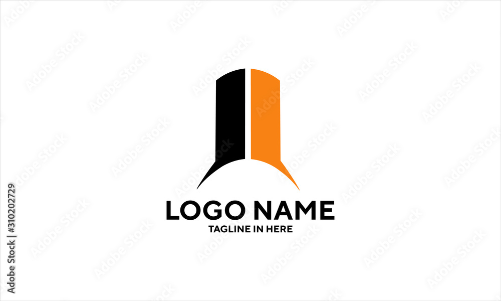 The logo of a high rise, abstract office building is suitable for the logo or symbol of a construction and building company The logo of a high rise, abstract office building is suitable for the logo or symbol of a construction and building company