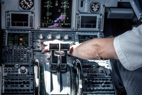 cockpit of airplane