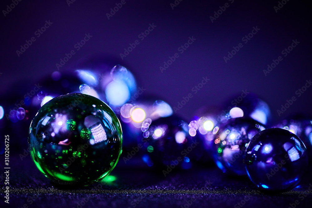 Christmas New Year bright bokeh abstract background of glass balls Christmas New Year bright bokeh abstract background of glass balls
