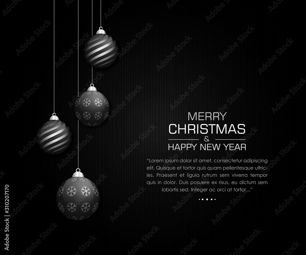 Elegant Christmas Background with Shining balls Elegant Christmas Background with Shining balls
