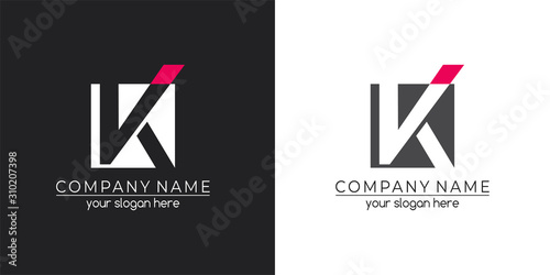 Letter K V logo or monogram. blank for business card. For your business. Vector sign.