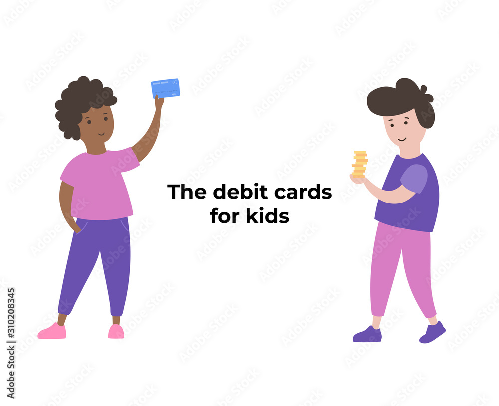 Vector child finance isolated illustration Vector child finance isolated illustration