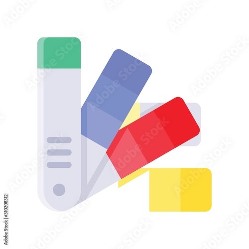 art and craft related vector color pallet with flat design