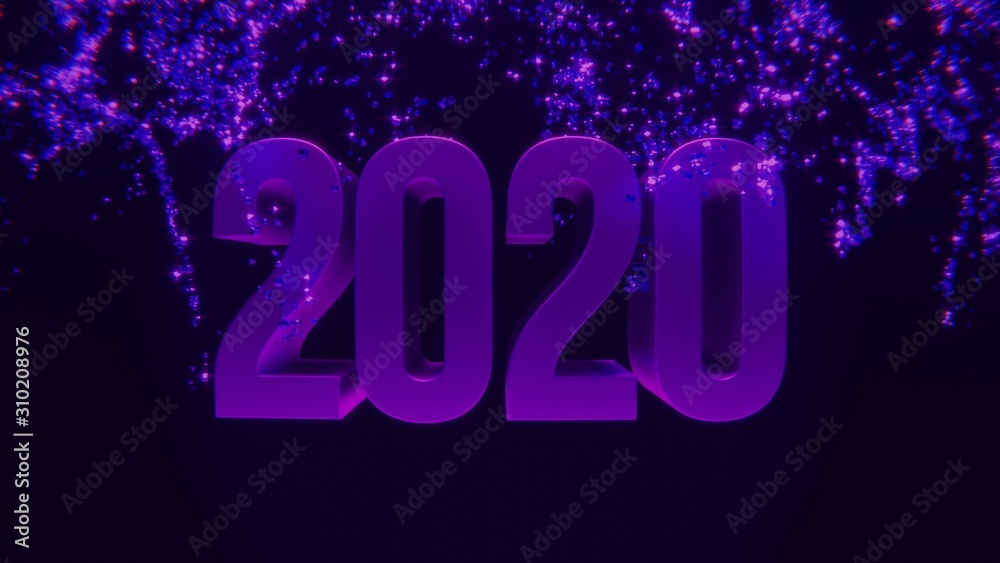 Happy New Year 2020. New year clock on wooden background Happy New Year 2020. New year clock on wooden background