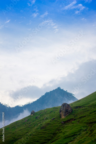 Rocks on the hillside - Kurangani Hills, Tamil Nadu, India photo