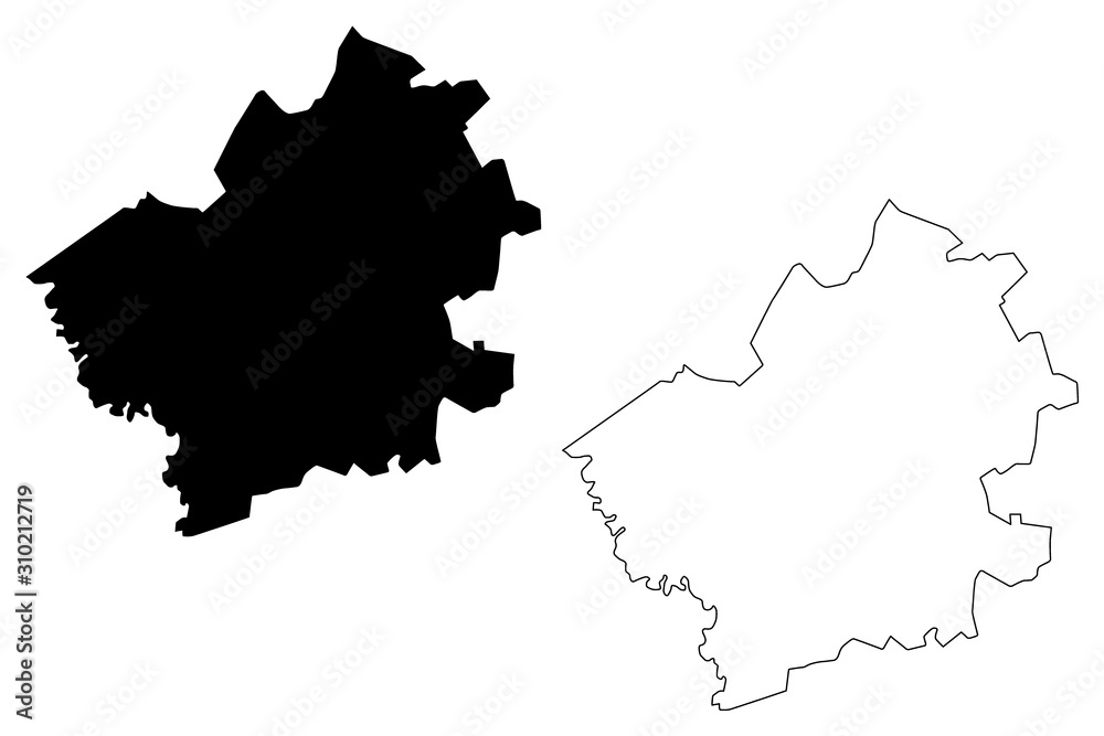 Falesti District (Republic of Moldova, Administrative divisions of Moldova) map vector illustration, scribble sketch Falesti map