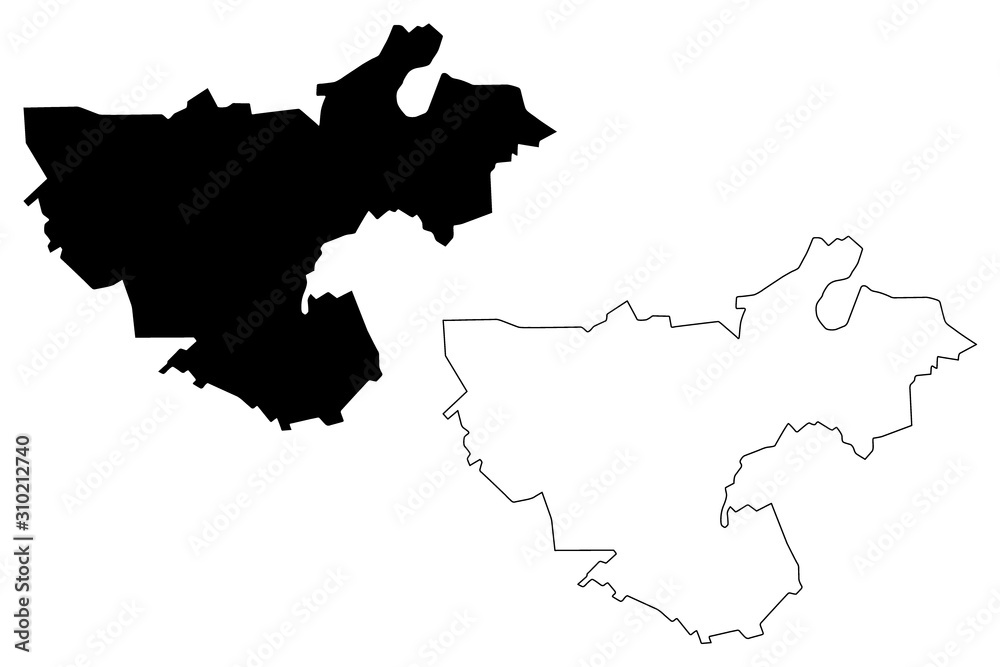 Floresti District (Republic of Moldova, Administrative divisions of Moldova) map vector illustration, scribble sketch Floresti map