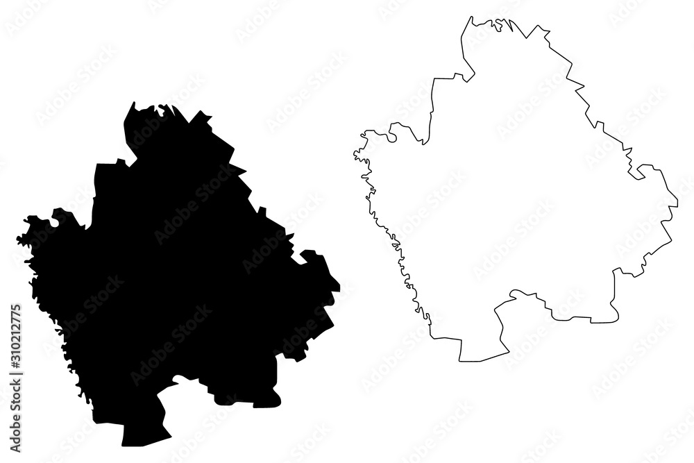 Hincesti District (Republic of Moldova, Administrative divisions of Moldova) map vector illustration, scribble sketch Hincesti map