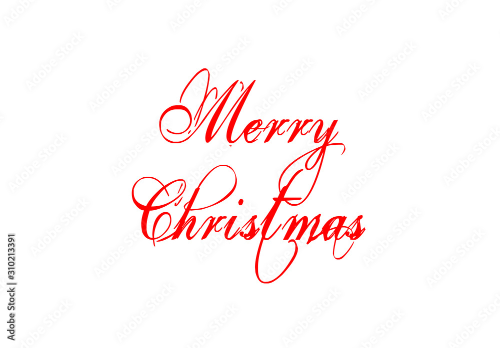 Merry Christmas lettering calligraphy. Merry Christmas text label design