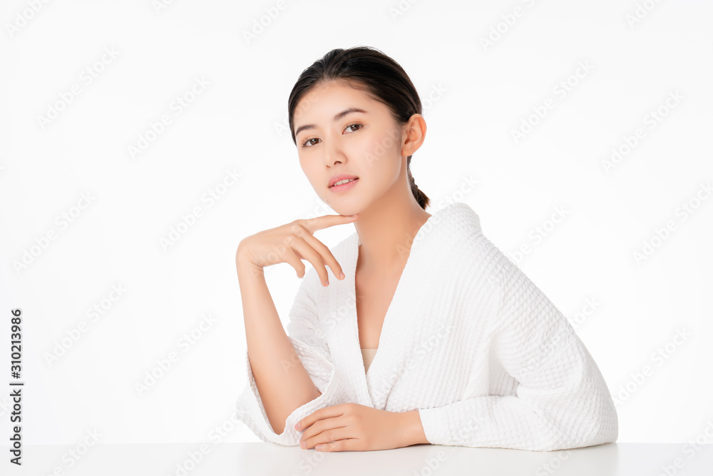 Portrait of young beautiful asian woman with Clean Fresh and without makeup skin. Healthy skin Girl beauty white skin makeup beauty female wellness and cosmetic ideas concept.Facial treatment and spa. Portrait of young beautiful asian woman with Clean Fresh and without makeup skin. Healthy skin Girl beauty white skin makeup beauty female wellness and cosmetic ideas concept.Facial treatment and spa.
