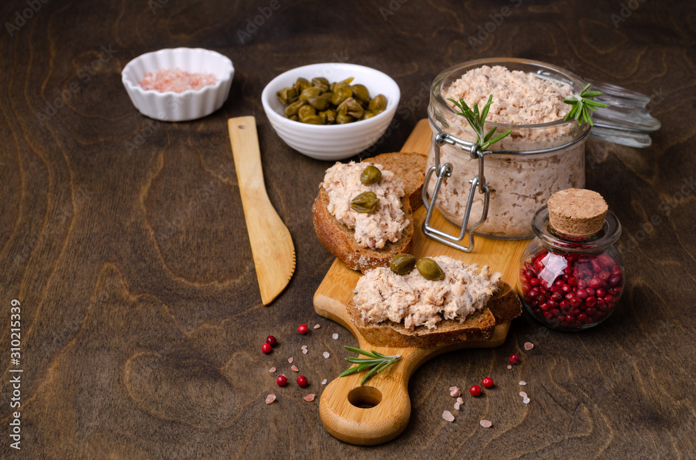 Fototapeta premium Fish pate with capers