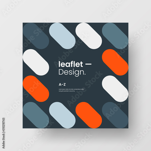 Amazing business advertisement vector mural art square banner mock up. Modern corporate abstract geometric illustration design layout background. Company identity quadrangle texture brochure template.