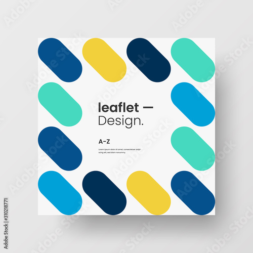 Amazing business advertisement vector mural art square banner mock up. Modern corporate abstract geometric illustration design layout background. Company identity quadrangle texture brochure template.