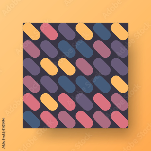 Amazing business advertisement vector mural art square banner mock up. Modern corporate abstract geometric illustration design layout background. Company identity quadrangle texture brochure template.