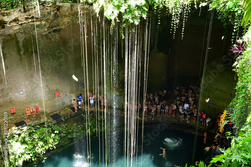 Chichen Itza; United Mexican States - may 13 2018 : cenote Ik Kil site photo