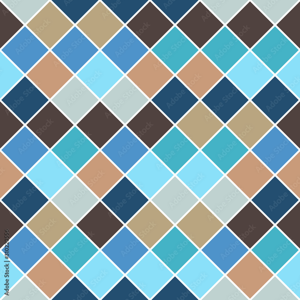 Mosaic seamless geometric pattern