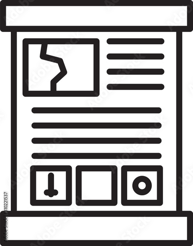 Black line Game guide icon isolated on white background. User manual, instruction, guidebook, handbook. Vector Illustration