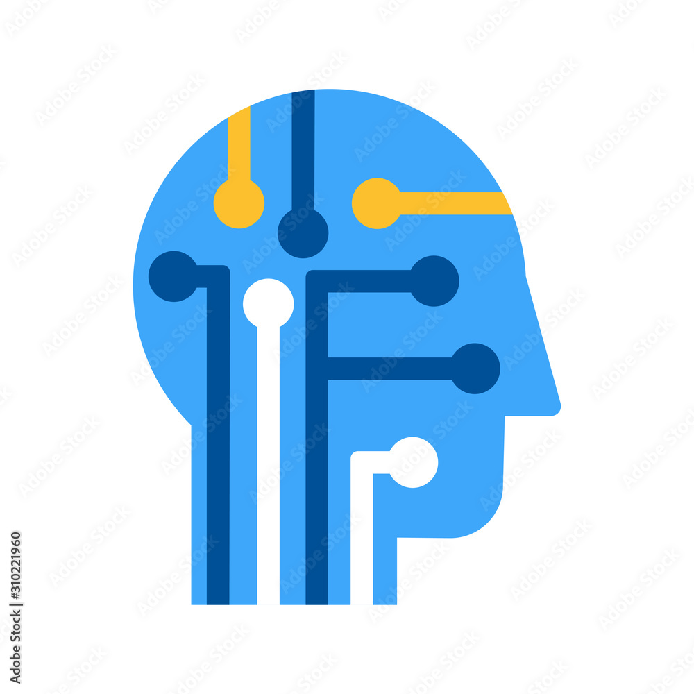 Intelligence, learning and innovation flat vector icon Intelligence, learning and innovation flat vector icon