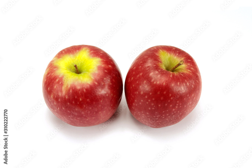 red apples isolated on white background