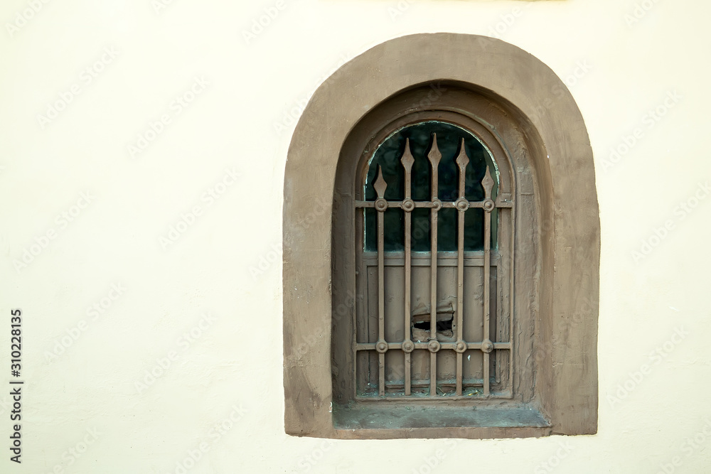 Window with grills, Athens, Greece