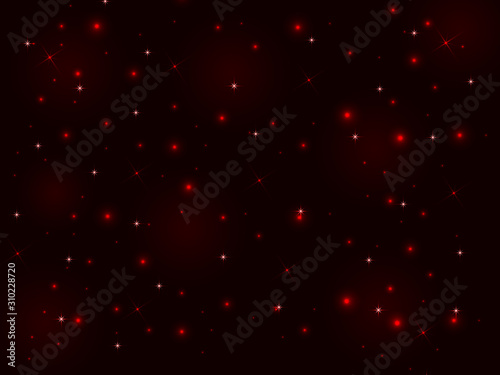 Bright red-burgundy galactic flickering background with highlights and stars. Sky galaxy concept.