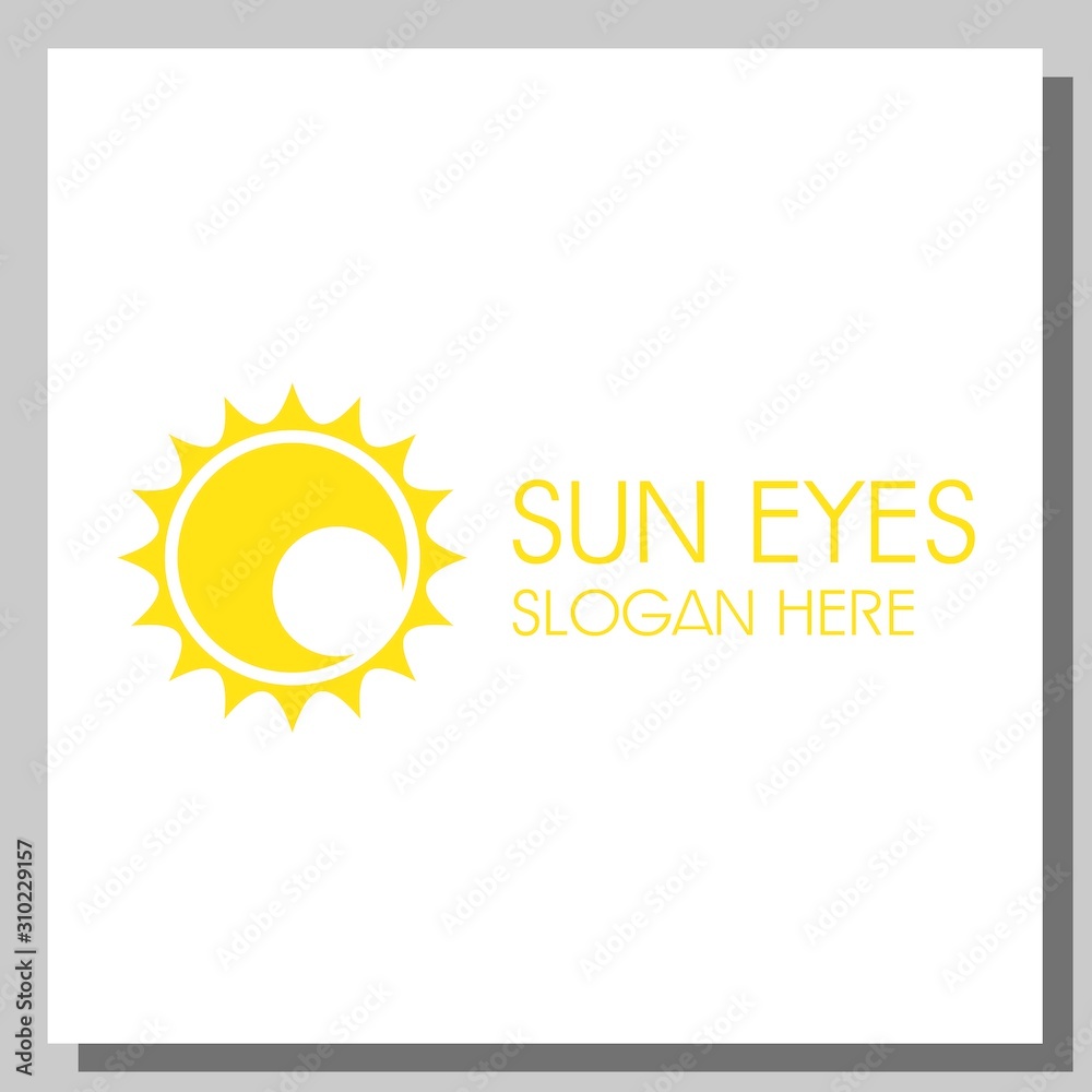 Fototapeta premium sun eyes logo, can be used for website and company logos