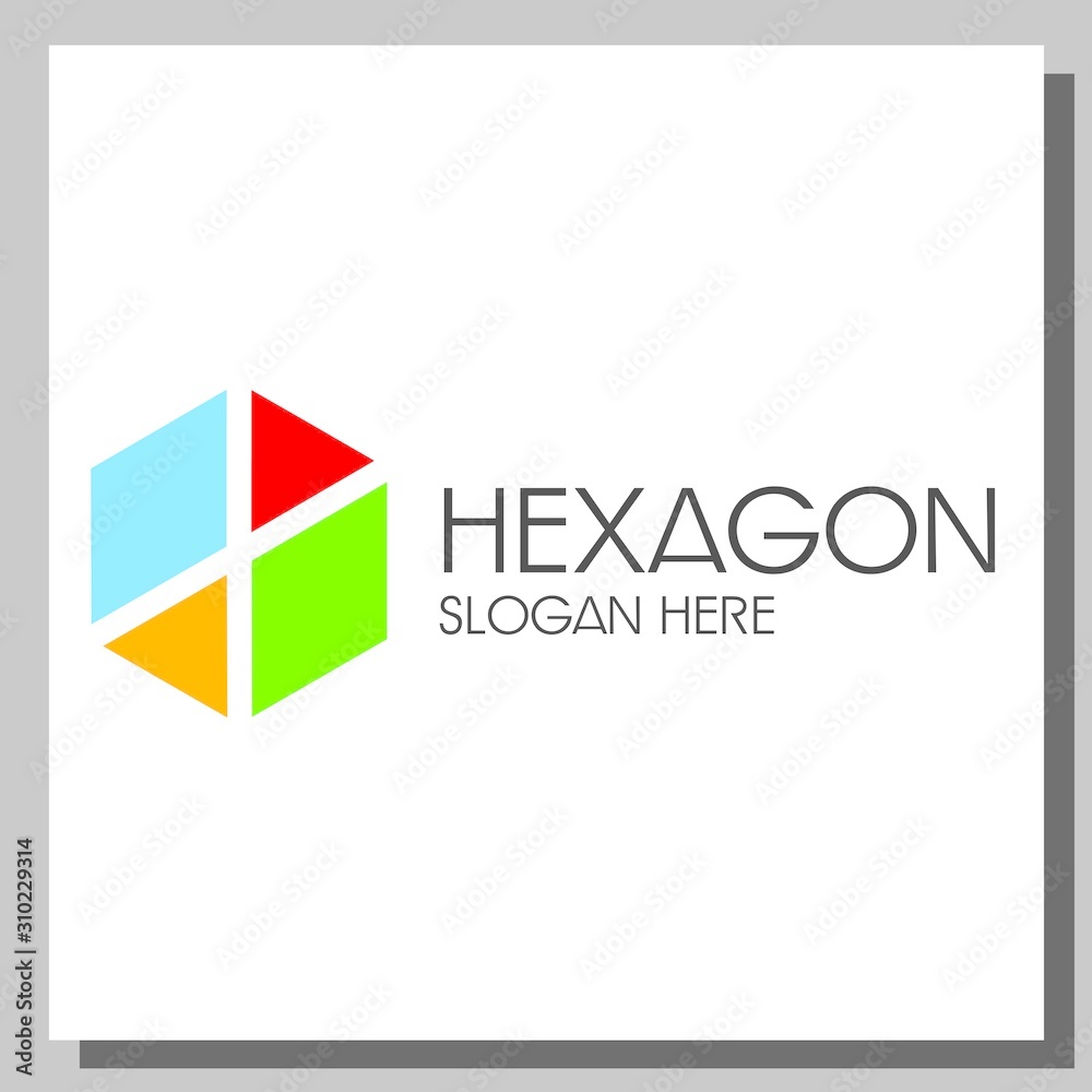 hexagon logo, can be used for website and company logos hexagon logo, can be used for website and company logos