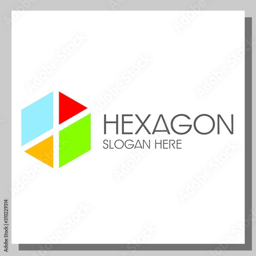 hexagon logo, can be used for website and company logos Free Download hexagon logo, can be used for website and company logos - GFXLoad