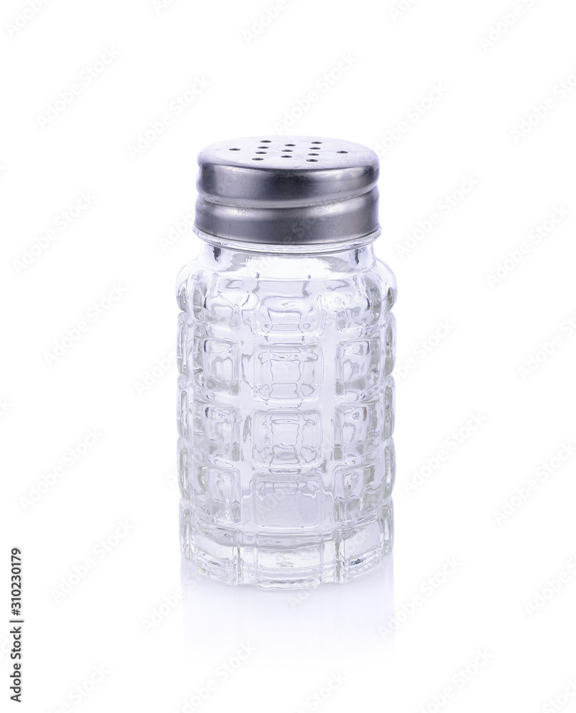 empty classic shakers on white background empty classic shakers on white background