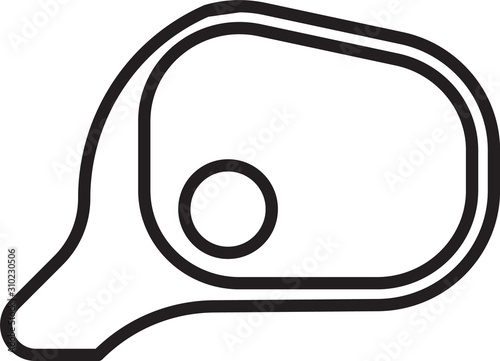 Black line Car mirror icon isolated on white background. Vector Illustration