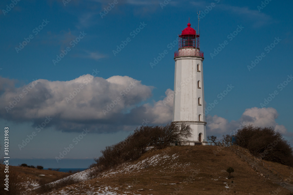 postcard picture lighthouse Hiddensee